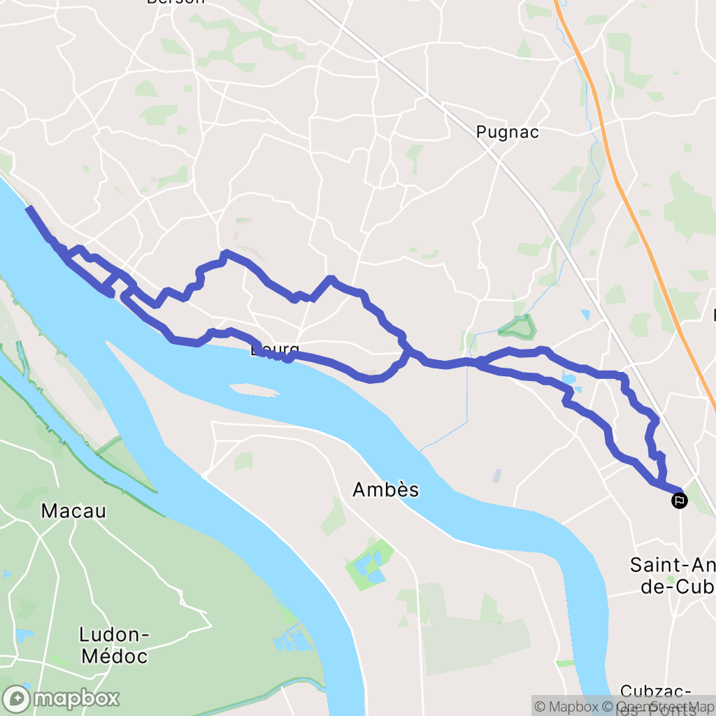 Saint-André-de-Cubzac : carte du parcours de randonnée - France