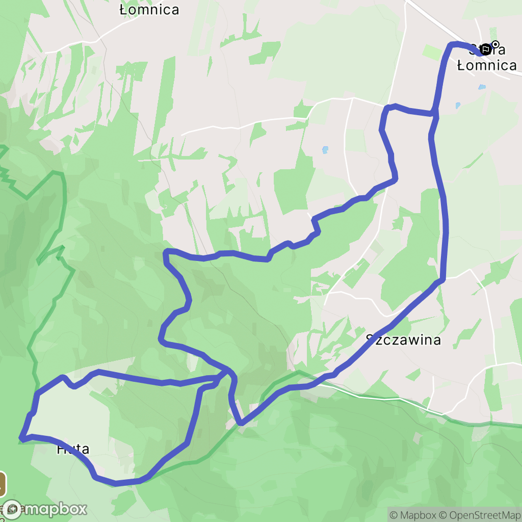 Stara Łomnica: mapa trasy - Poland
