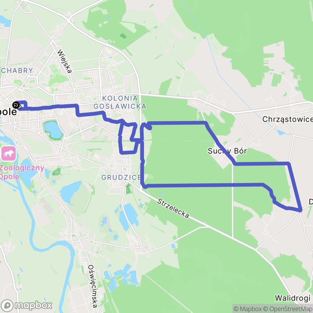 Opole: mapa trasy - Poland
