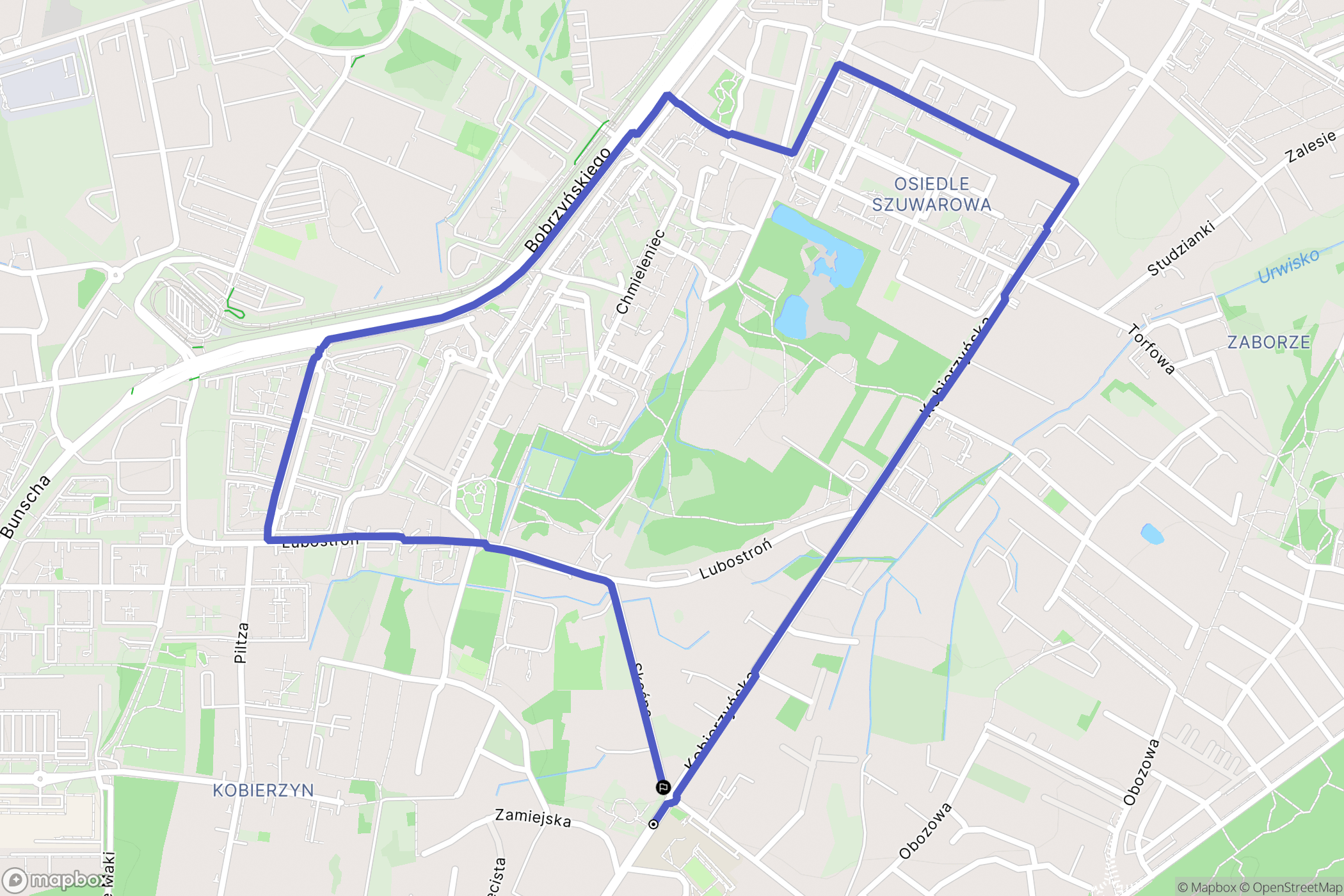Kraków: mapa trasy - Poland