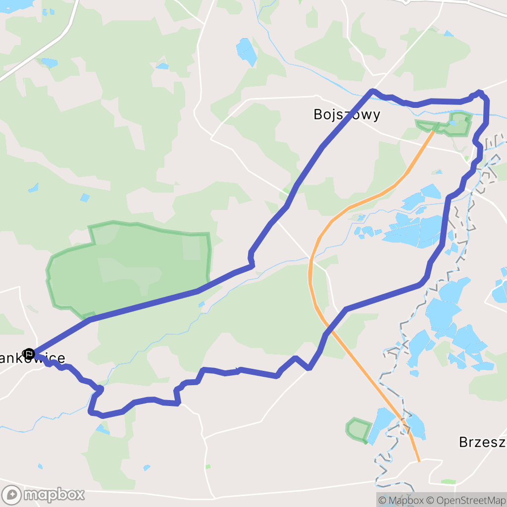 Jankowice: mapa trasy - Poland