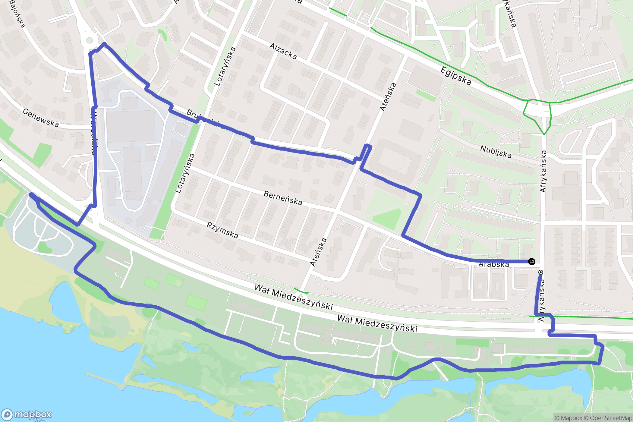 Warszawa: mapa trasy - Poland