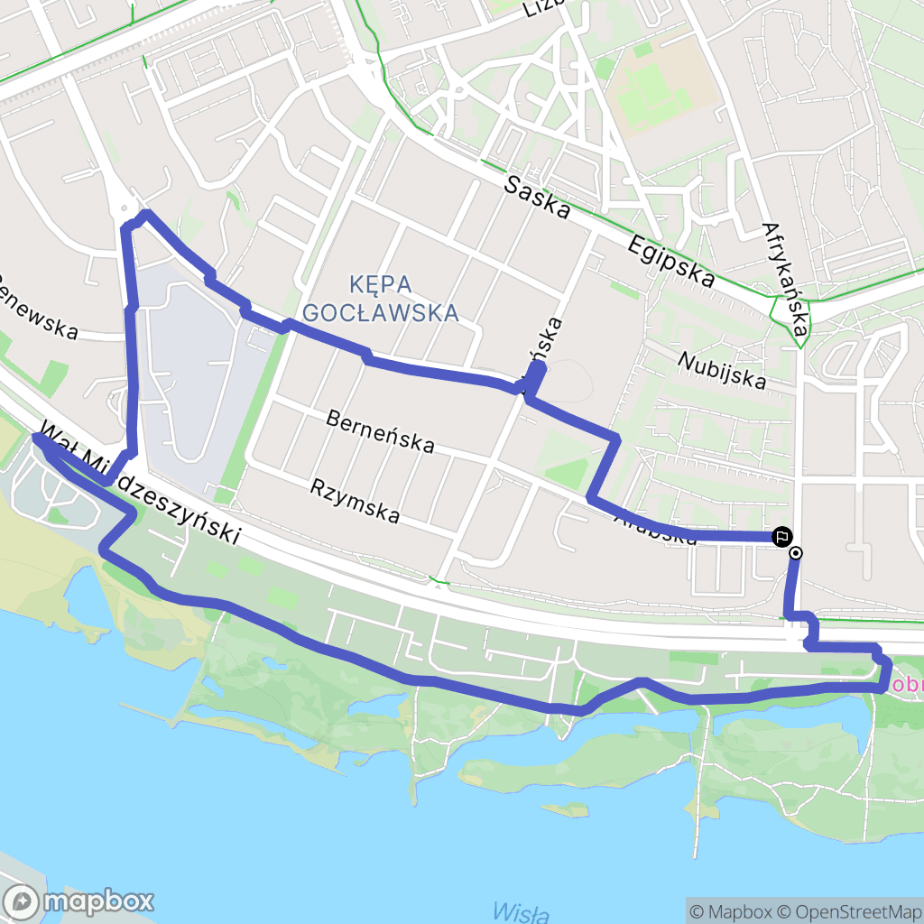 Warszawa: mapa trasy - Poland