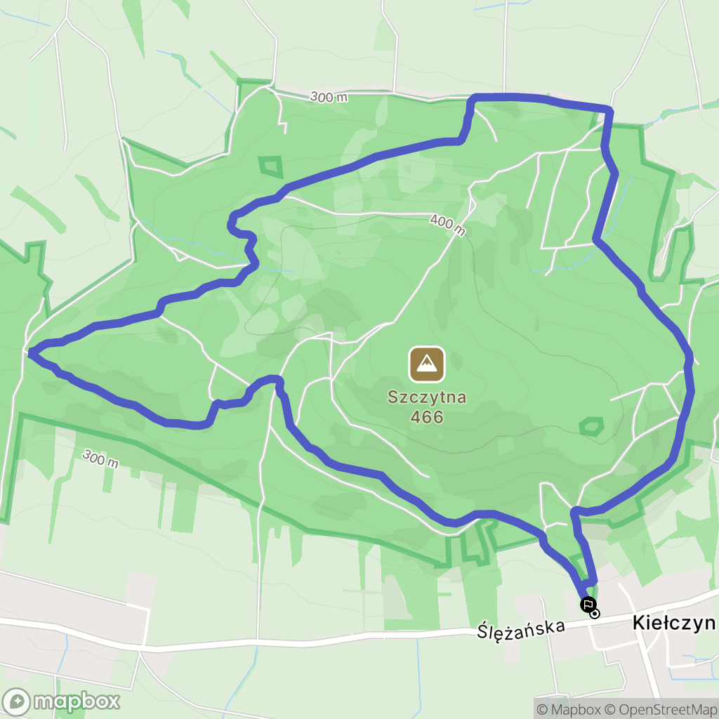 Kiełczyn: mapa trasy - Poland