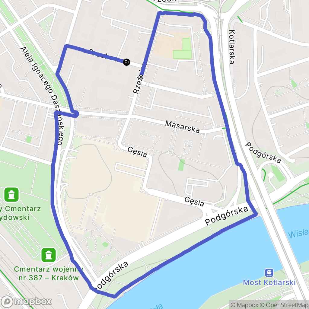Kraków: mapa trasy - Poland