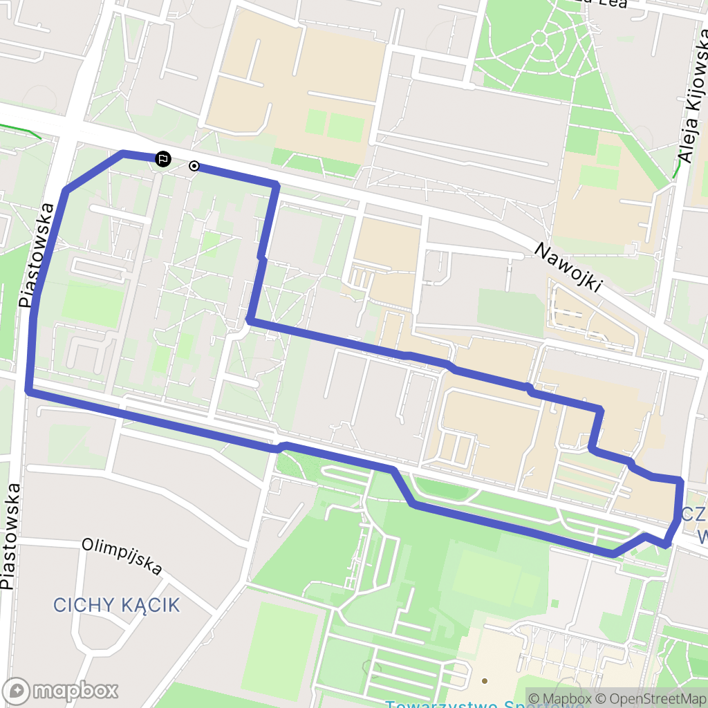 Kraków: mapa trasy - Poland