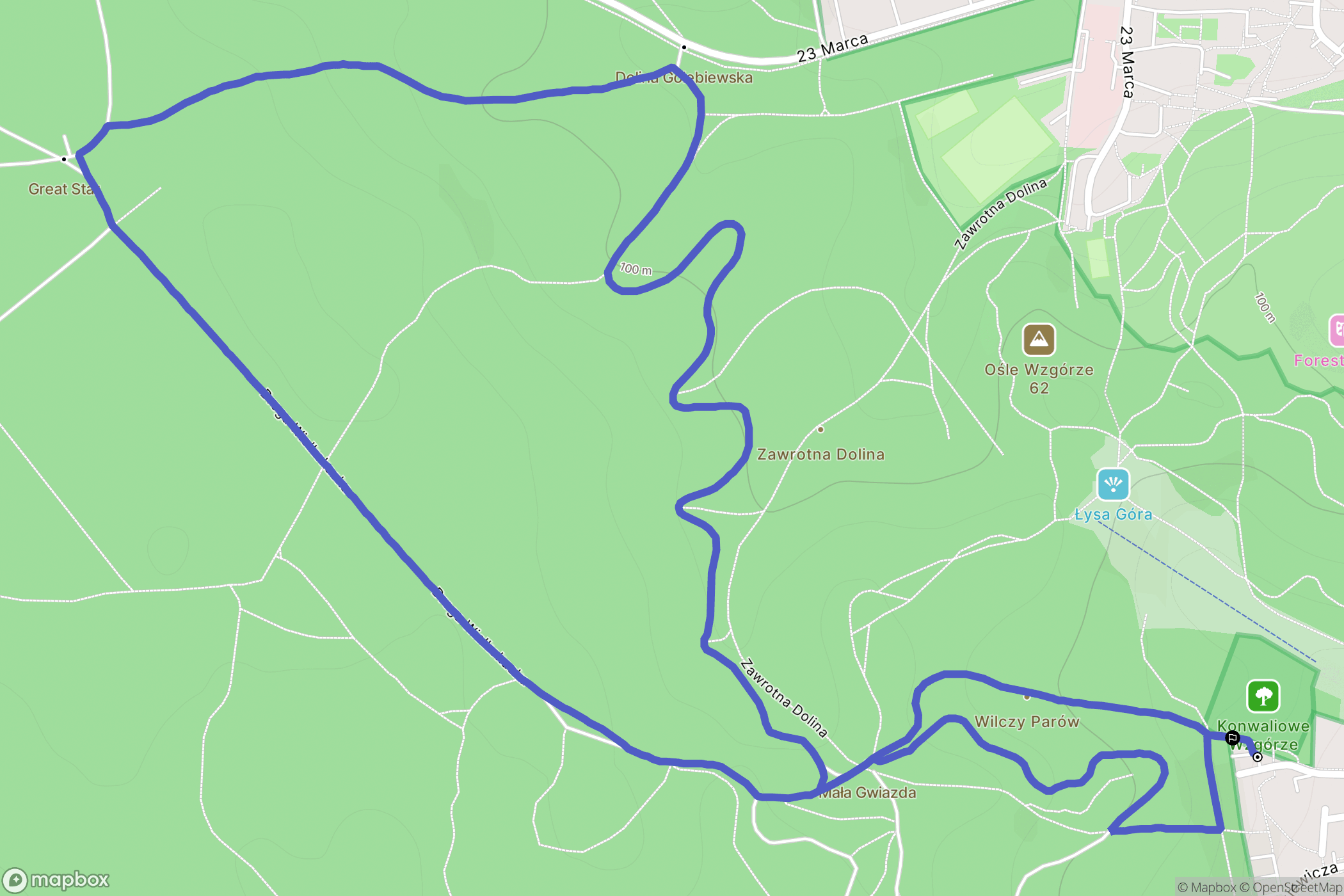 Sopot: mapa trasy - Poland