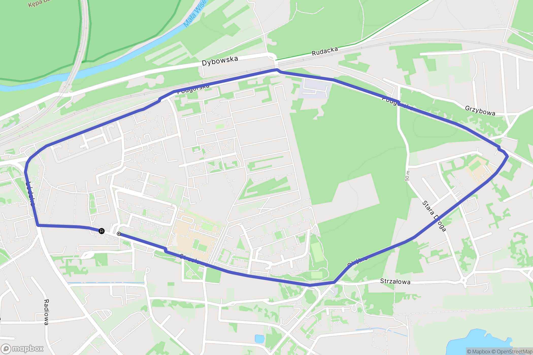 Toruń: mapa trasy - Poland