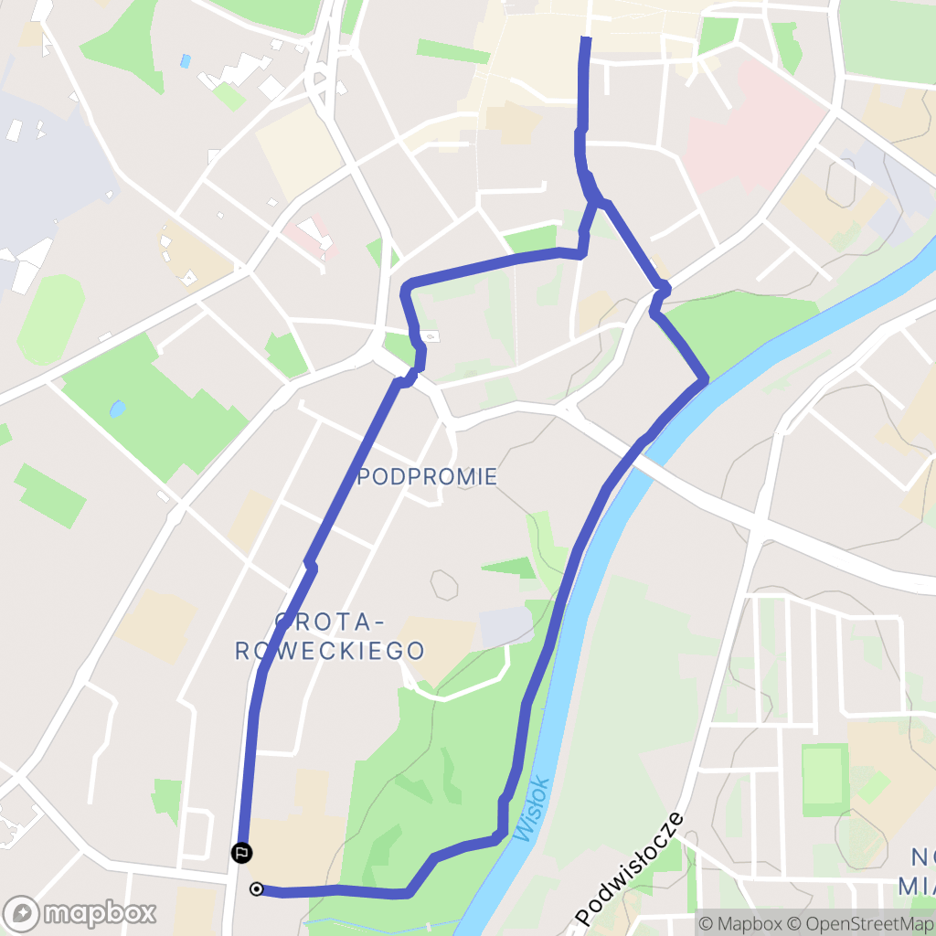 Rzeszów: mapa trasy - Poland