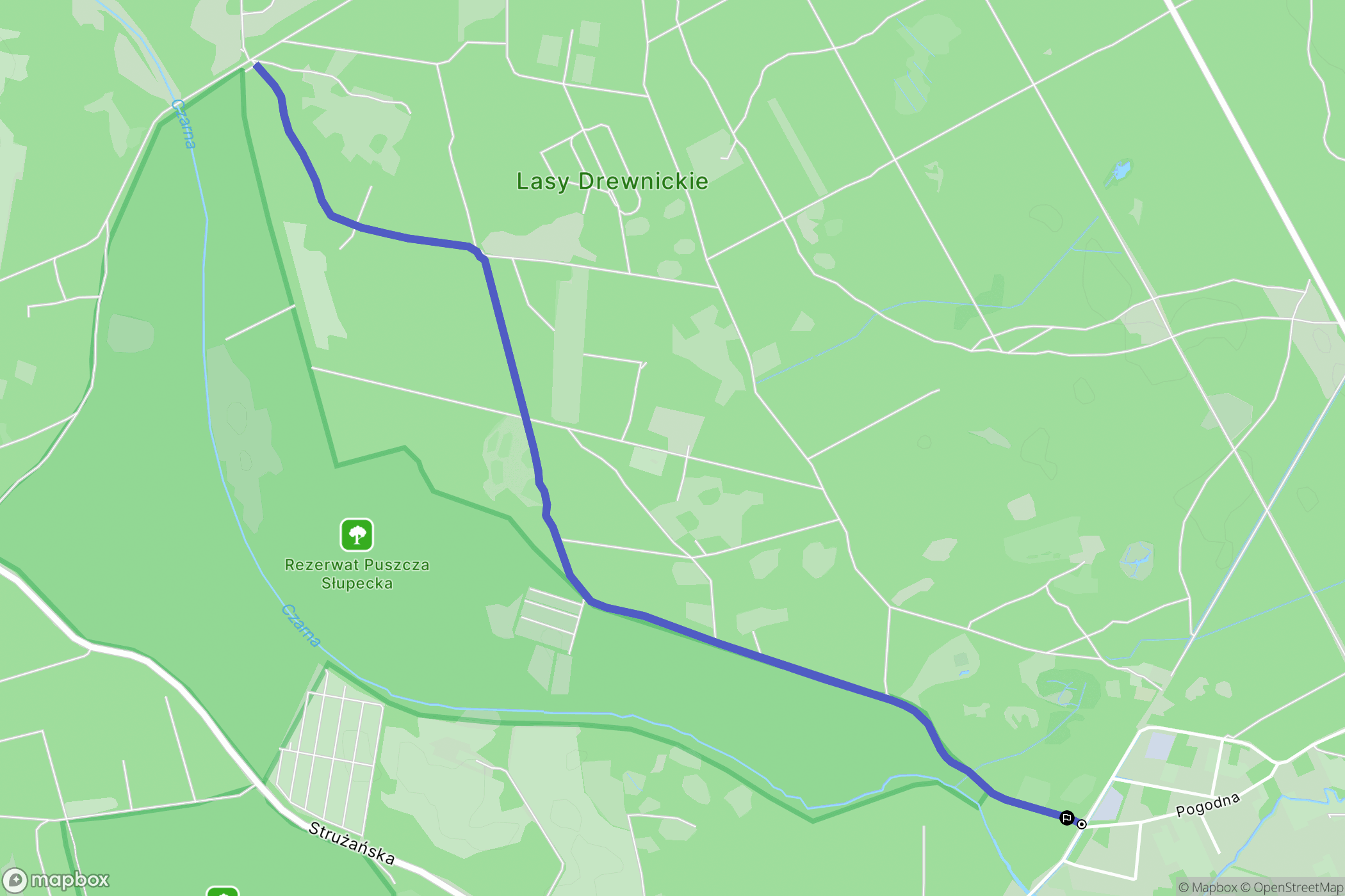 Marki: mapa trasy - Poland