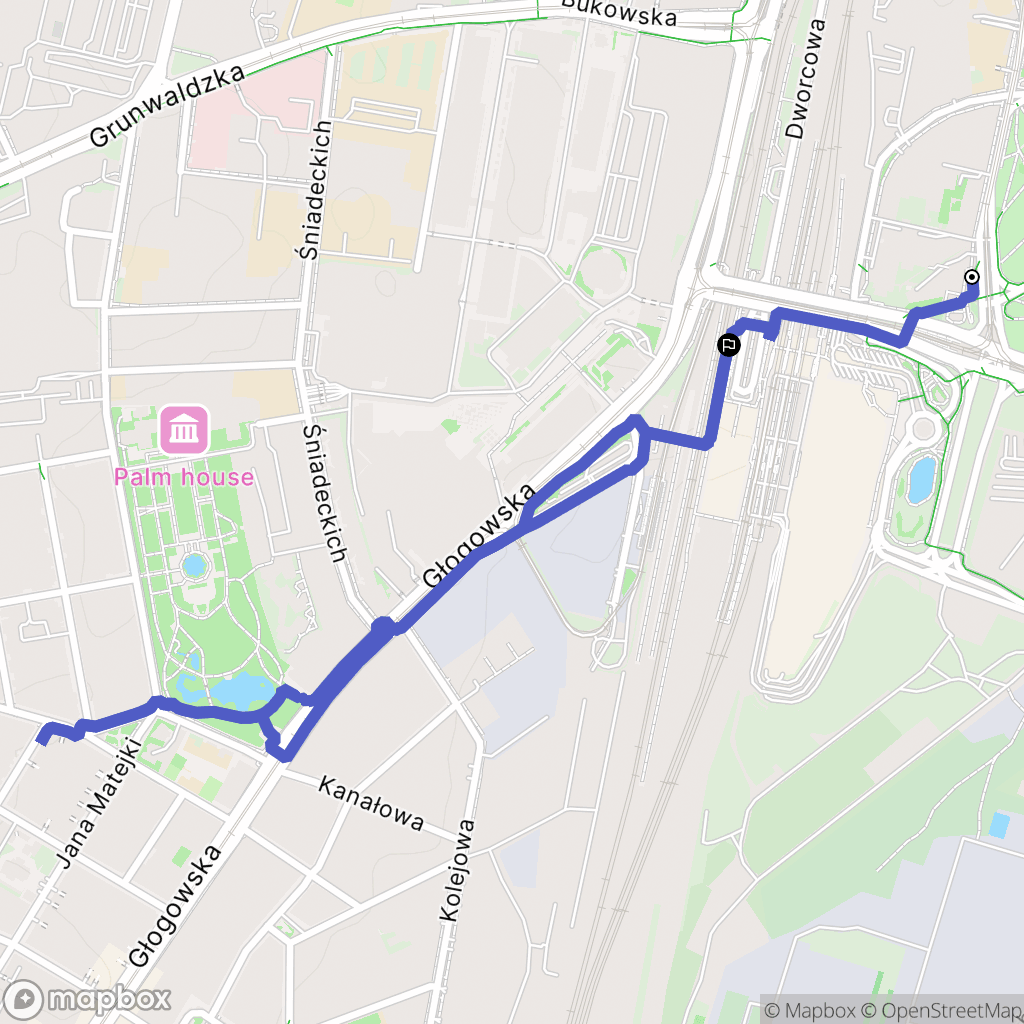Poznań: mapa trasy - Poland