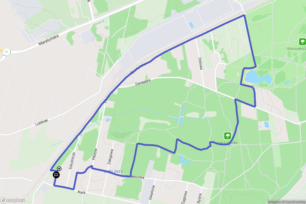 Łódź: mapa trasy - Poland