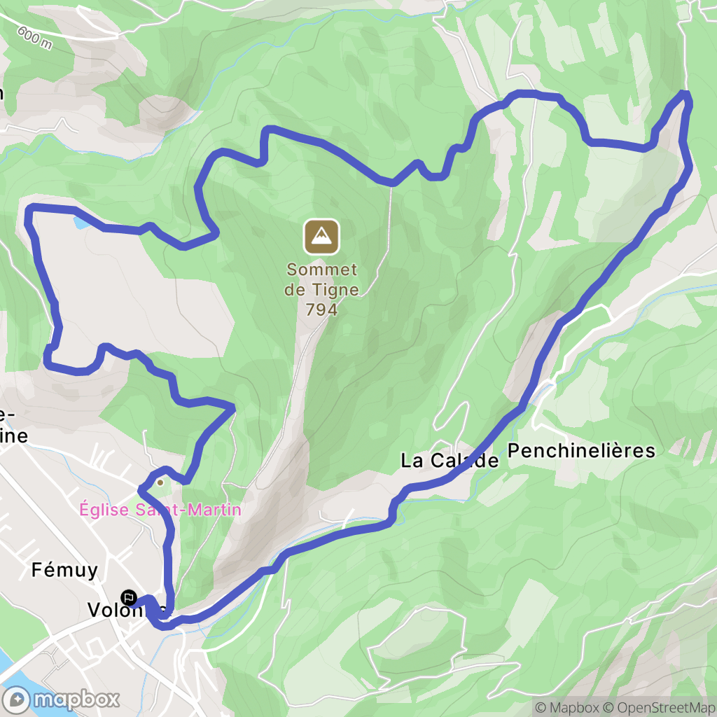 Volonne : carte du parcours de randonnée - France