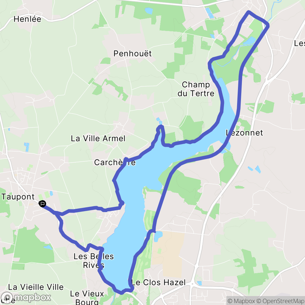 Taupont : carte du parcours de randonnée - France