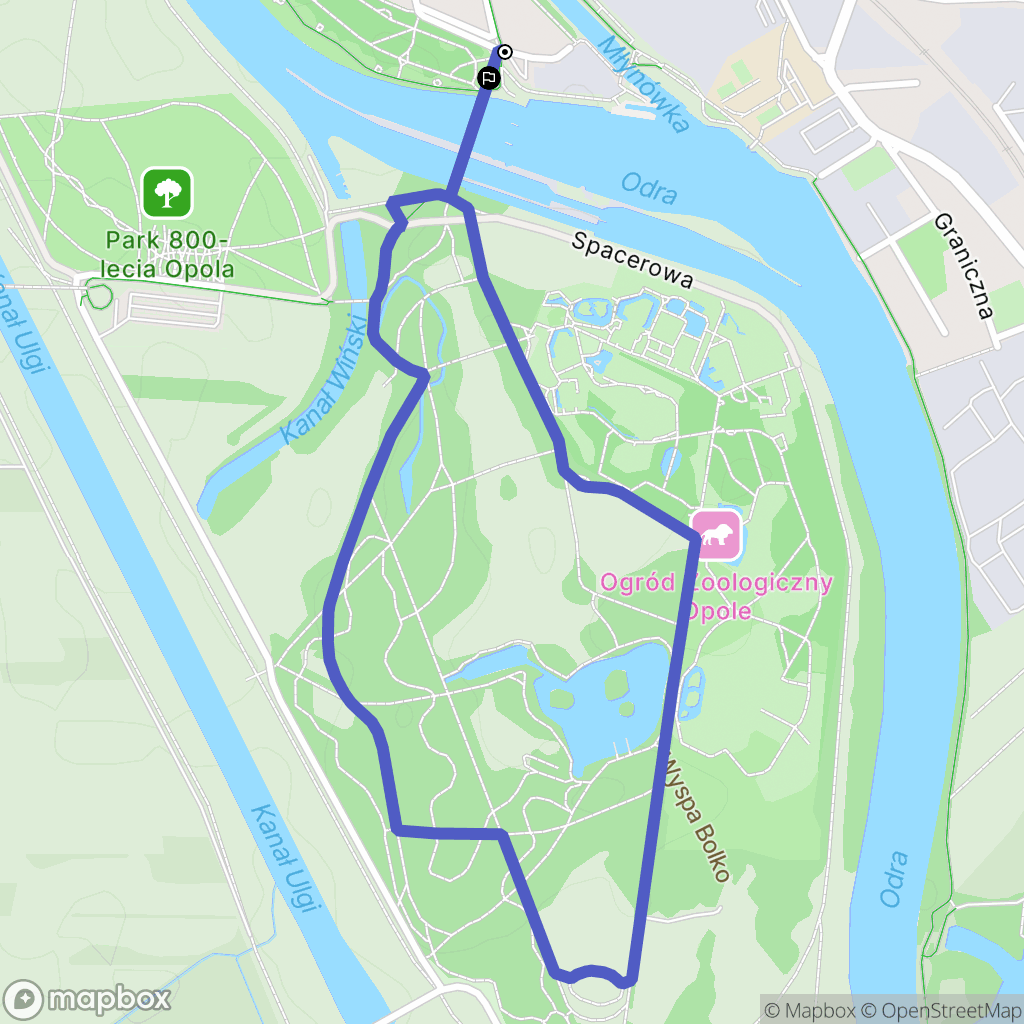 Opole: mapa trasy - Poland
