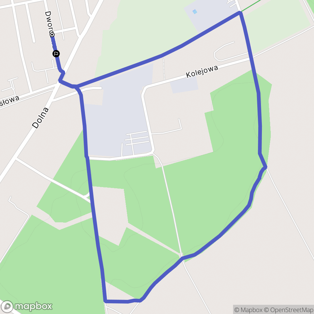 Kargowa: mapa trasy - Poland
