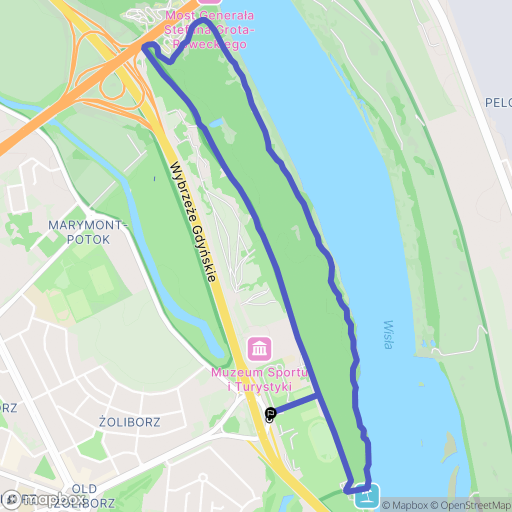 Warszawa: mapa trasy - Poland