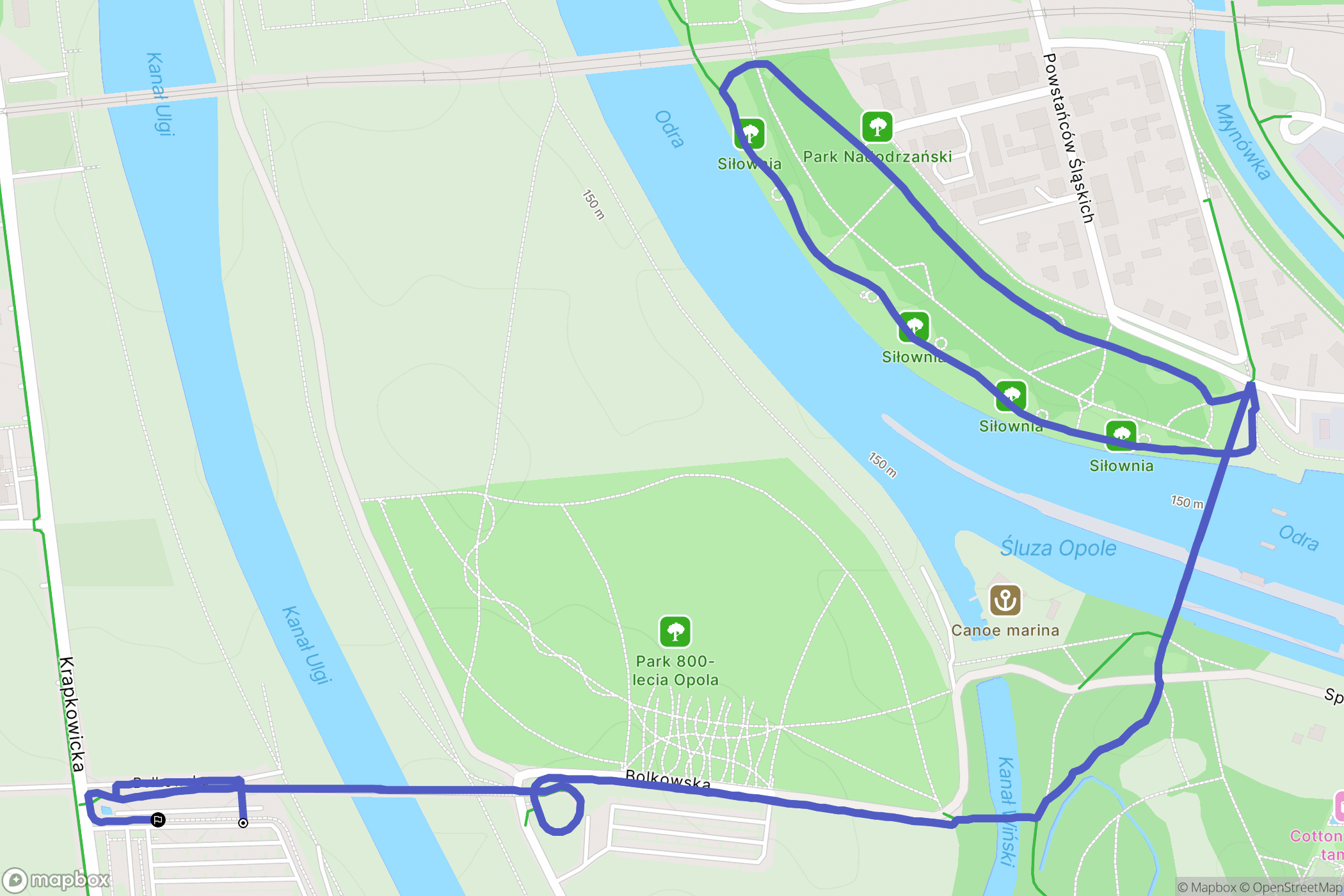 Opole: mapa trasy - Poland