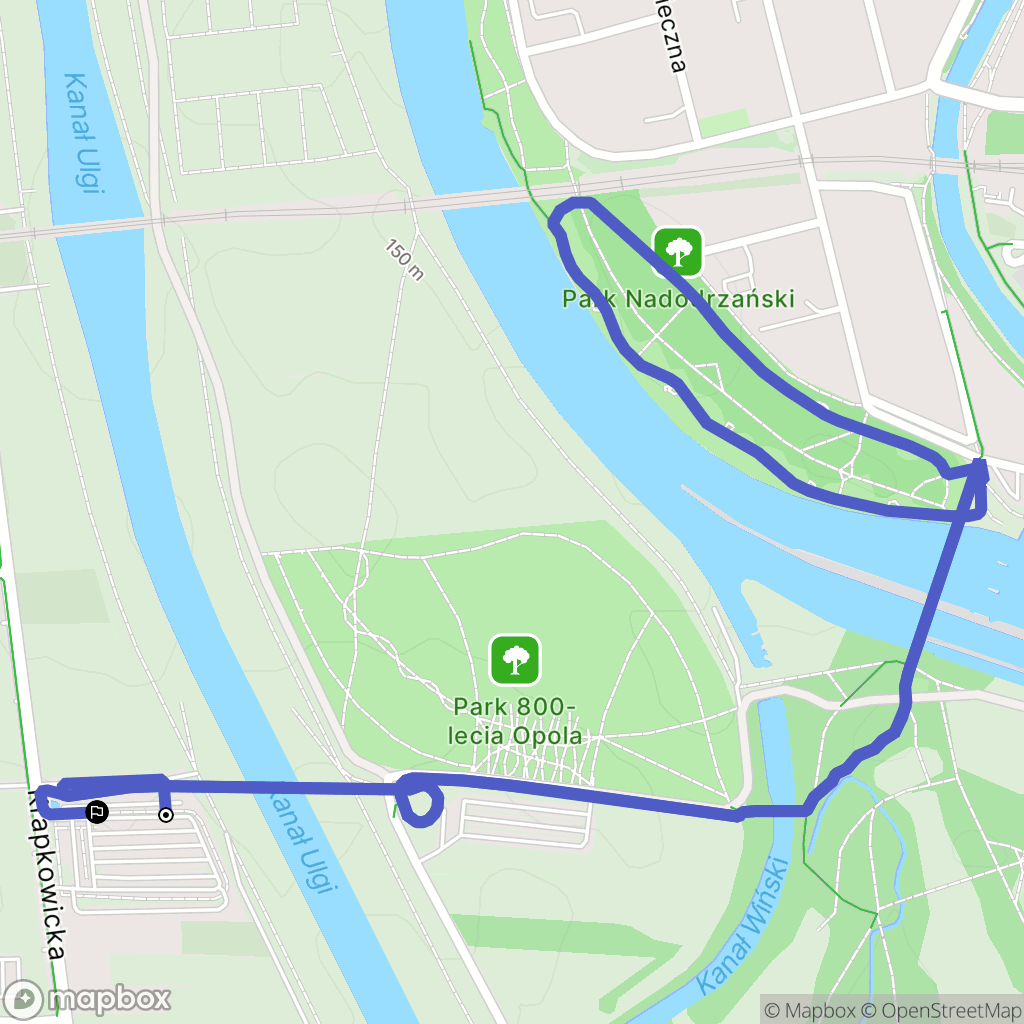 Opole: mapa trasy - Poland