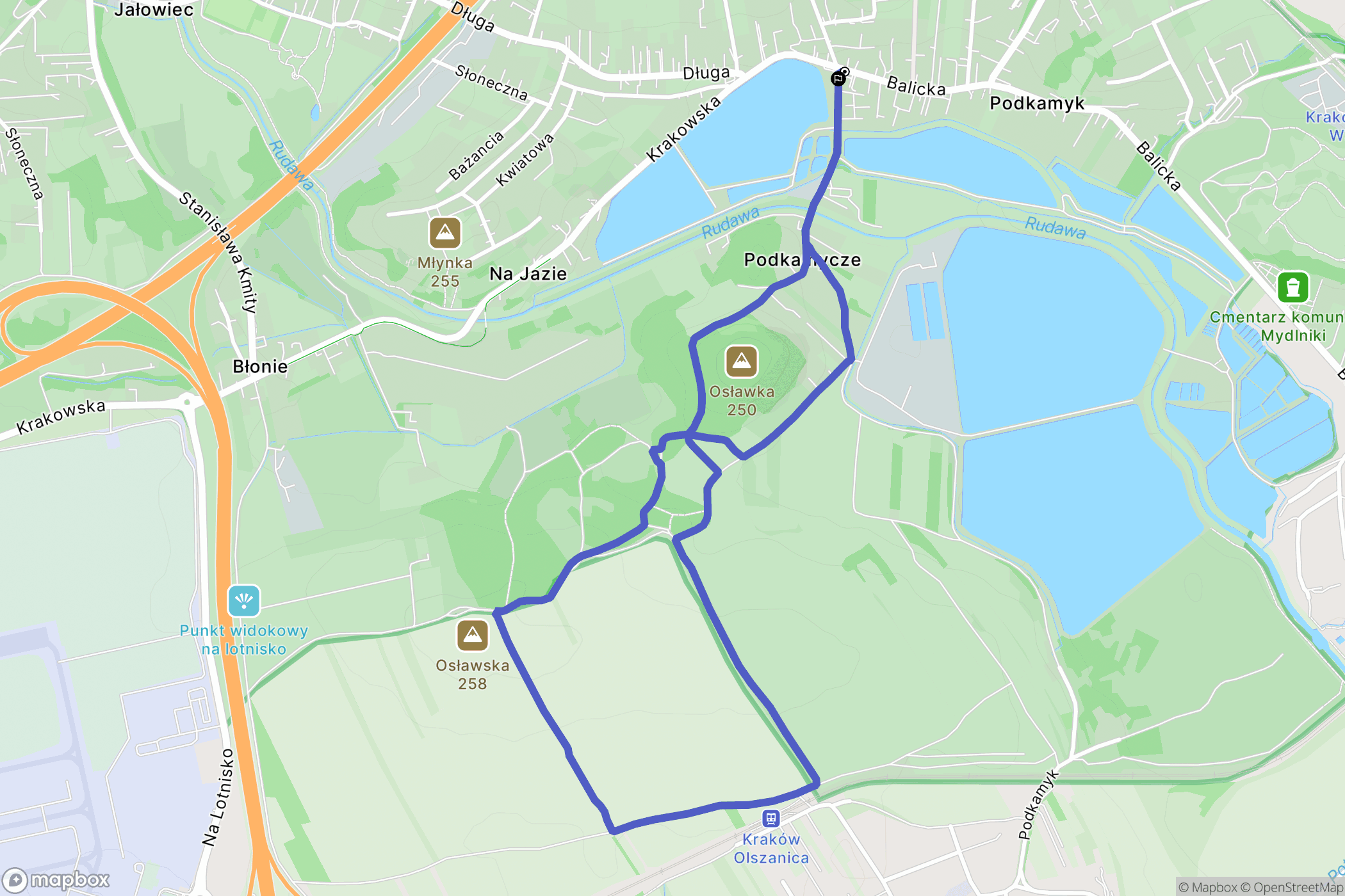 Rząska: mapa trasy - Poland