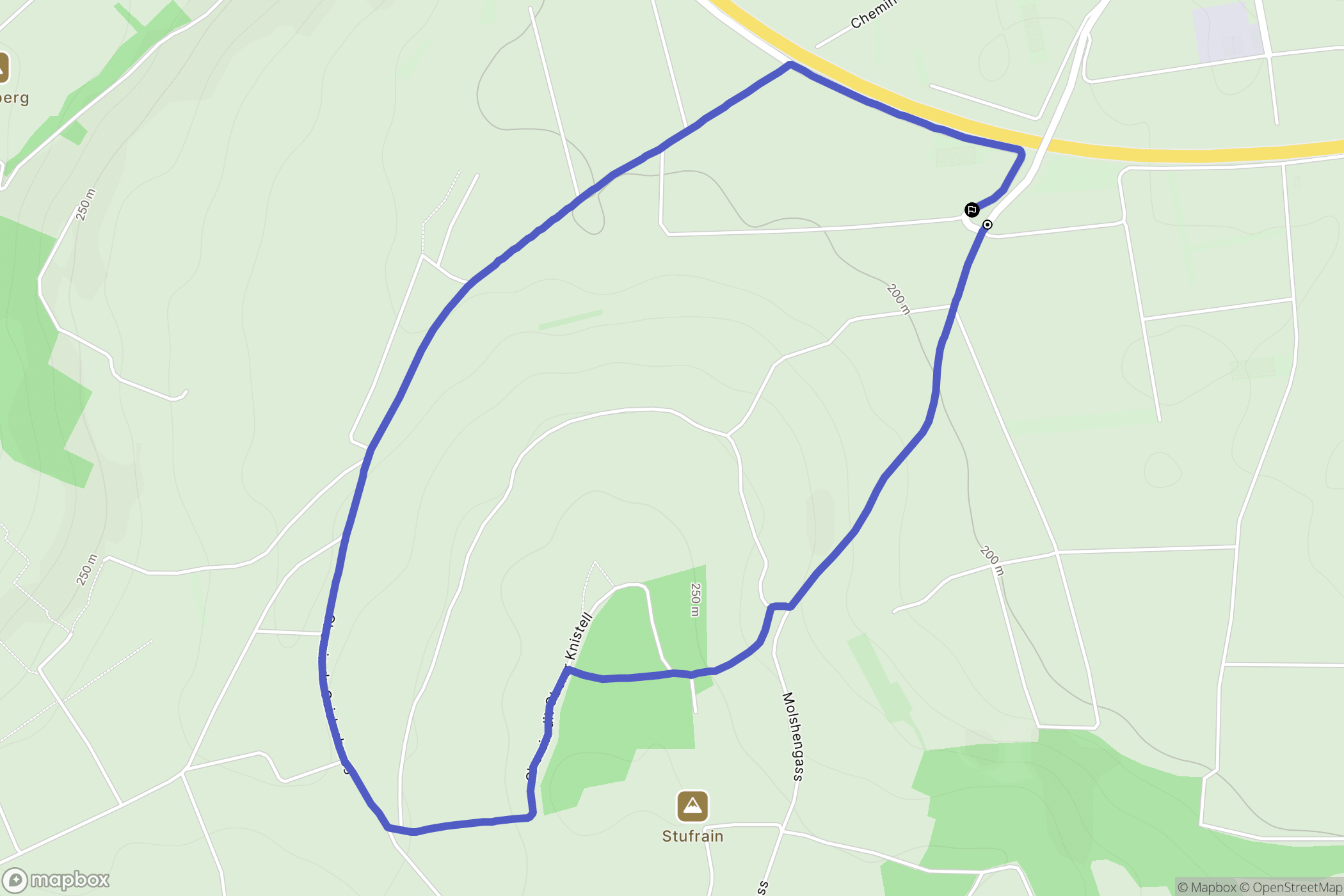 Dorlisheim : carte du parcours de randonnée - France