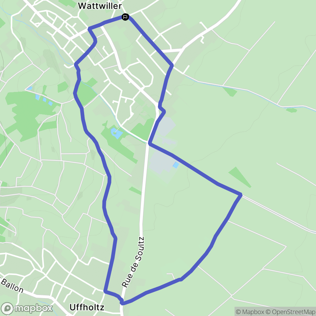 Wattwiller : carte du parcours de randonnée - France