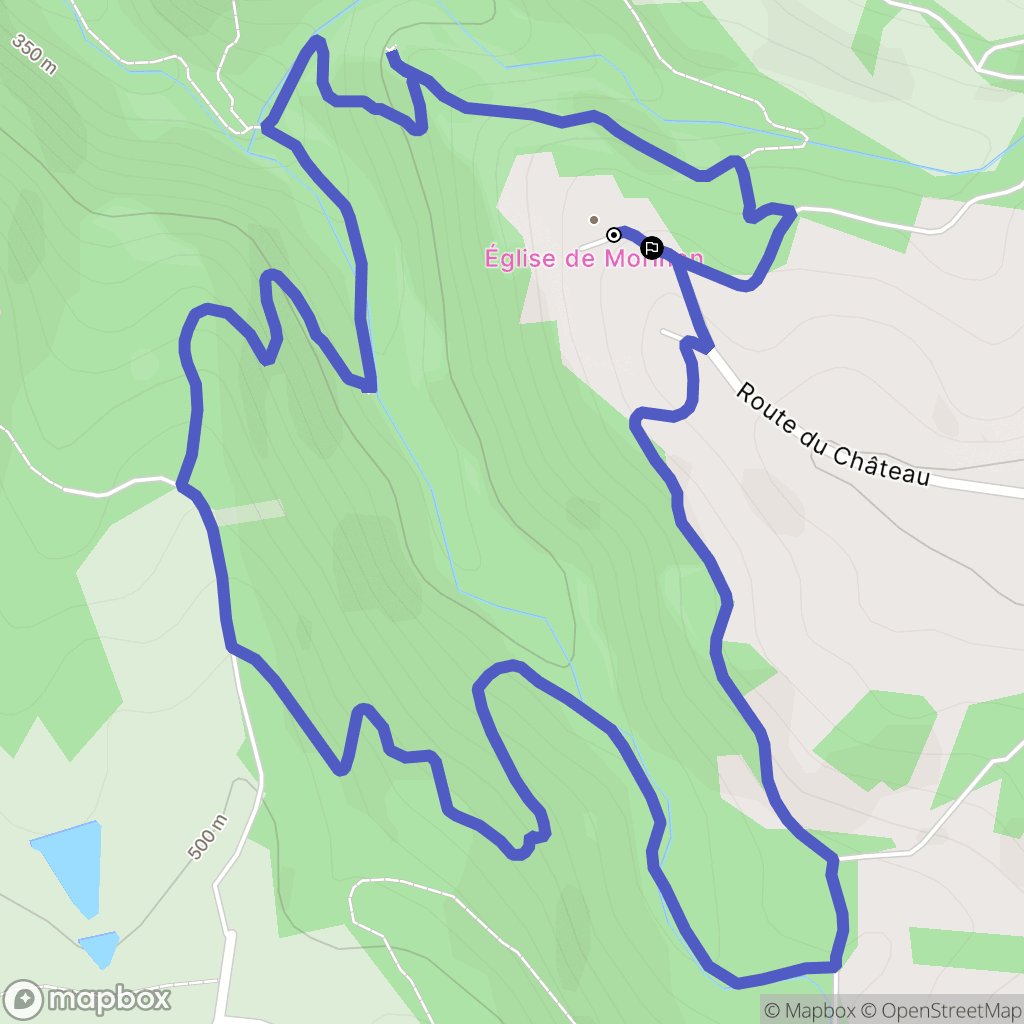 Morlhon-le-Haut : carte du parcours de randonnée - France