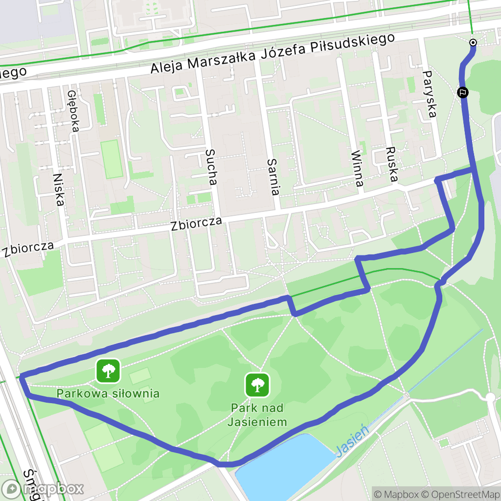 Łódź: mapa trasy - Poland
