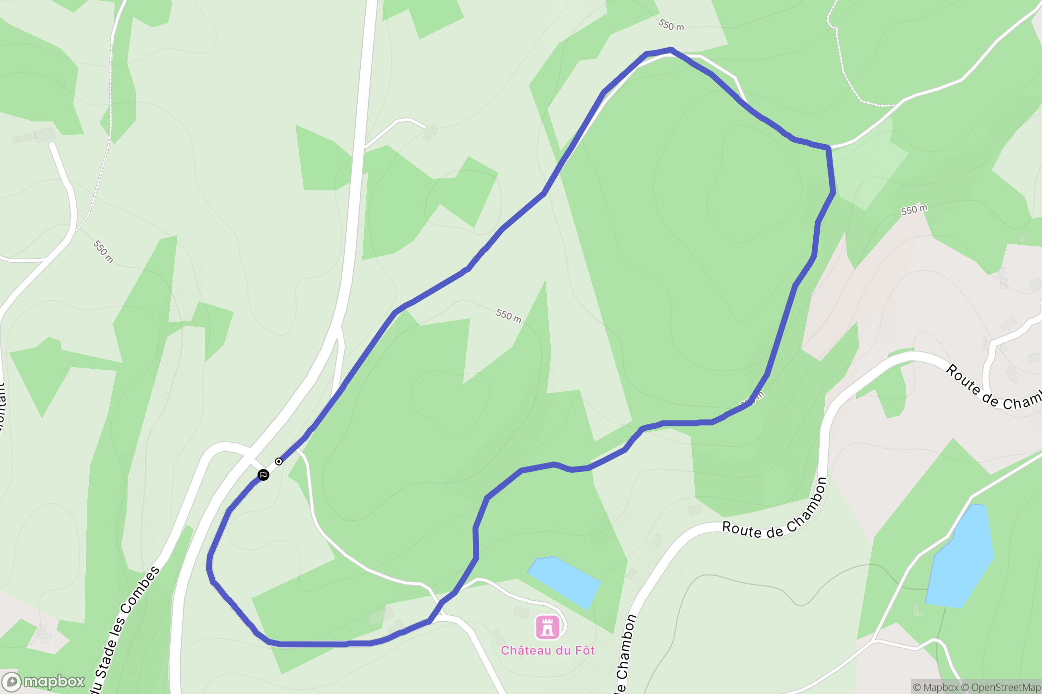 Saint-Amand : carte du parcours de randonnée - France