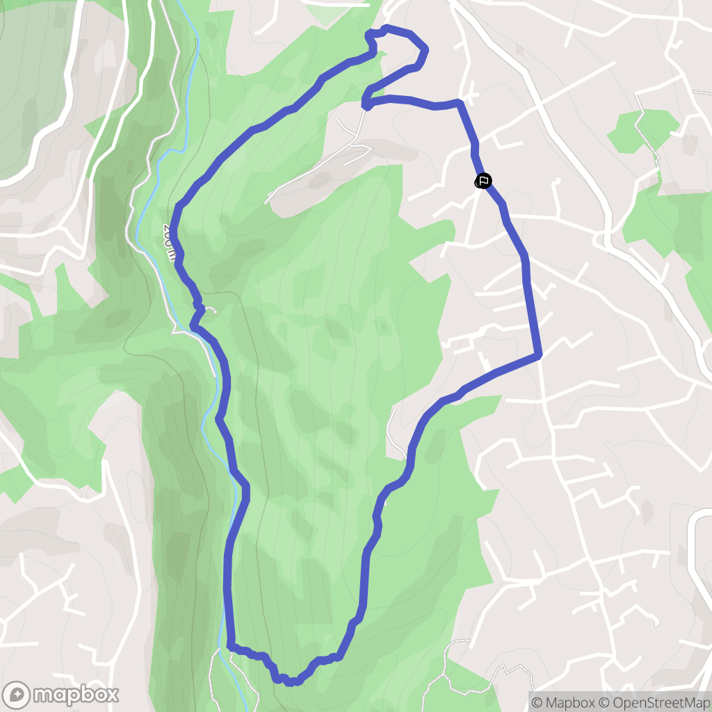 La Gaude : carte du parcours de randonnée - France