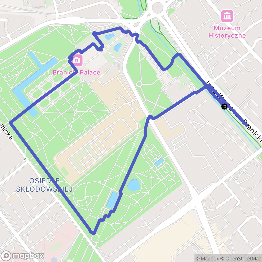 Białystok: mapa trasy - Poland