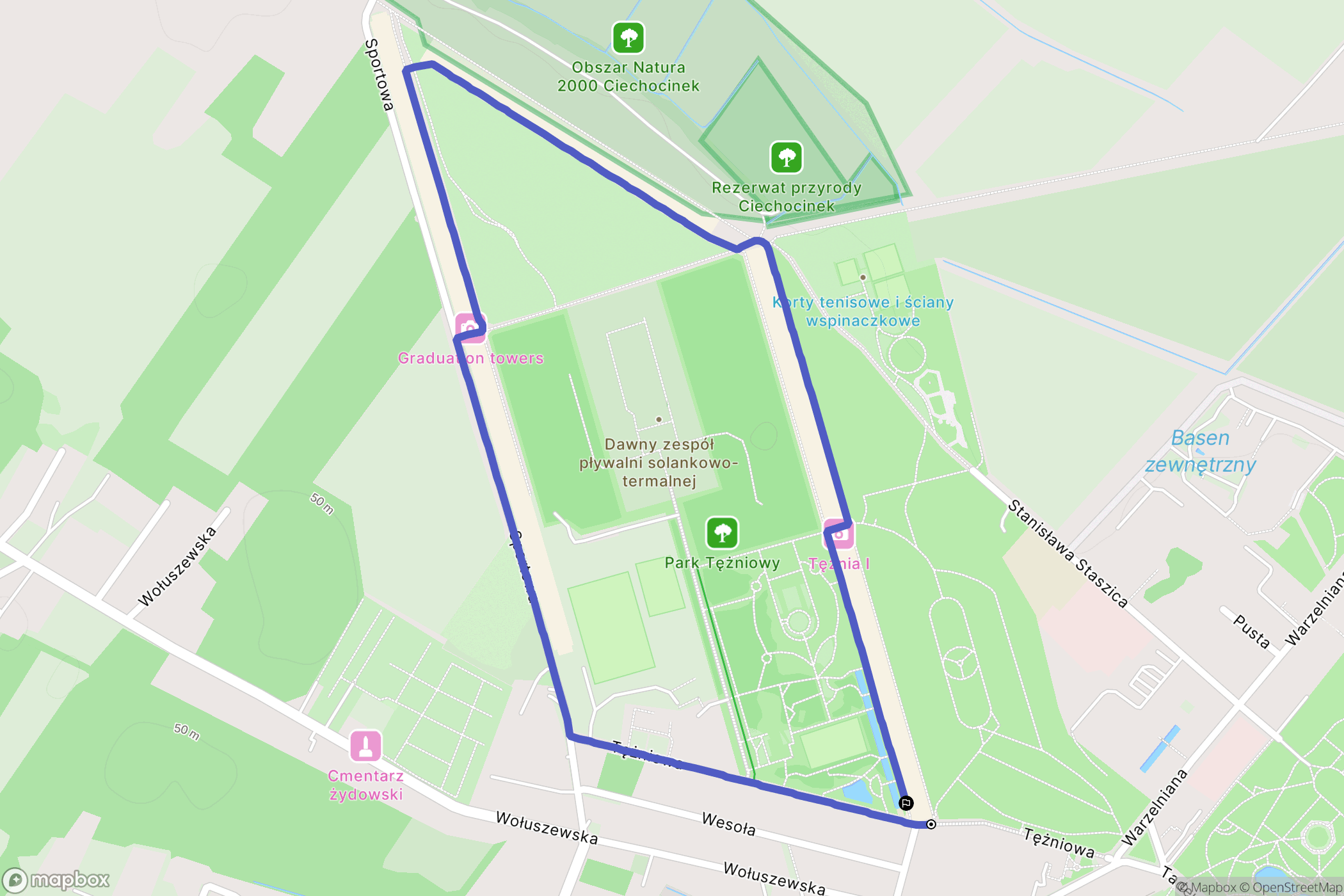Ciechocinek: mapa trasy - Poland