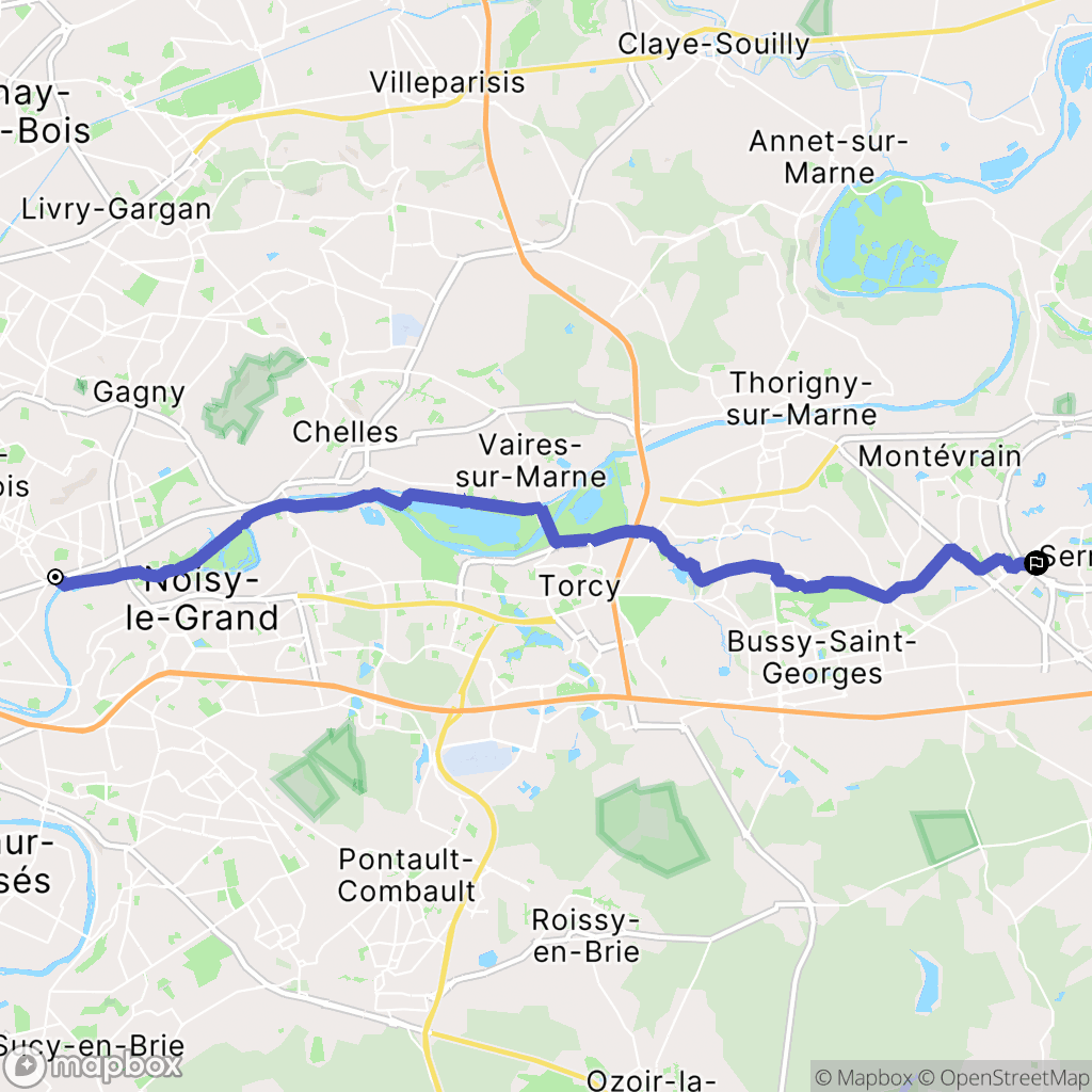 Neuilly-Plaisance : carte du parcours de randonnée - France