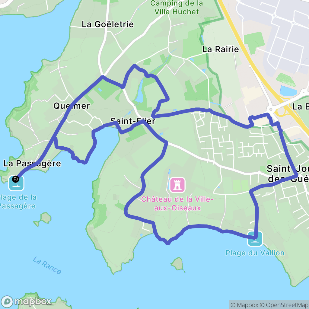 Saint-Malo : carte du parcours de randonnée - France