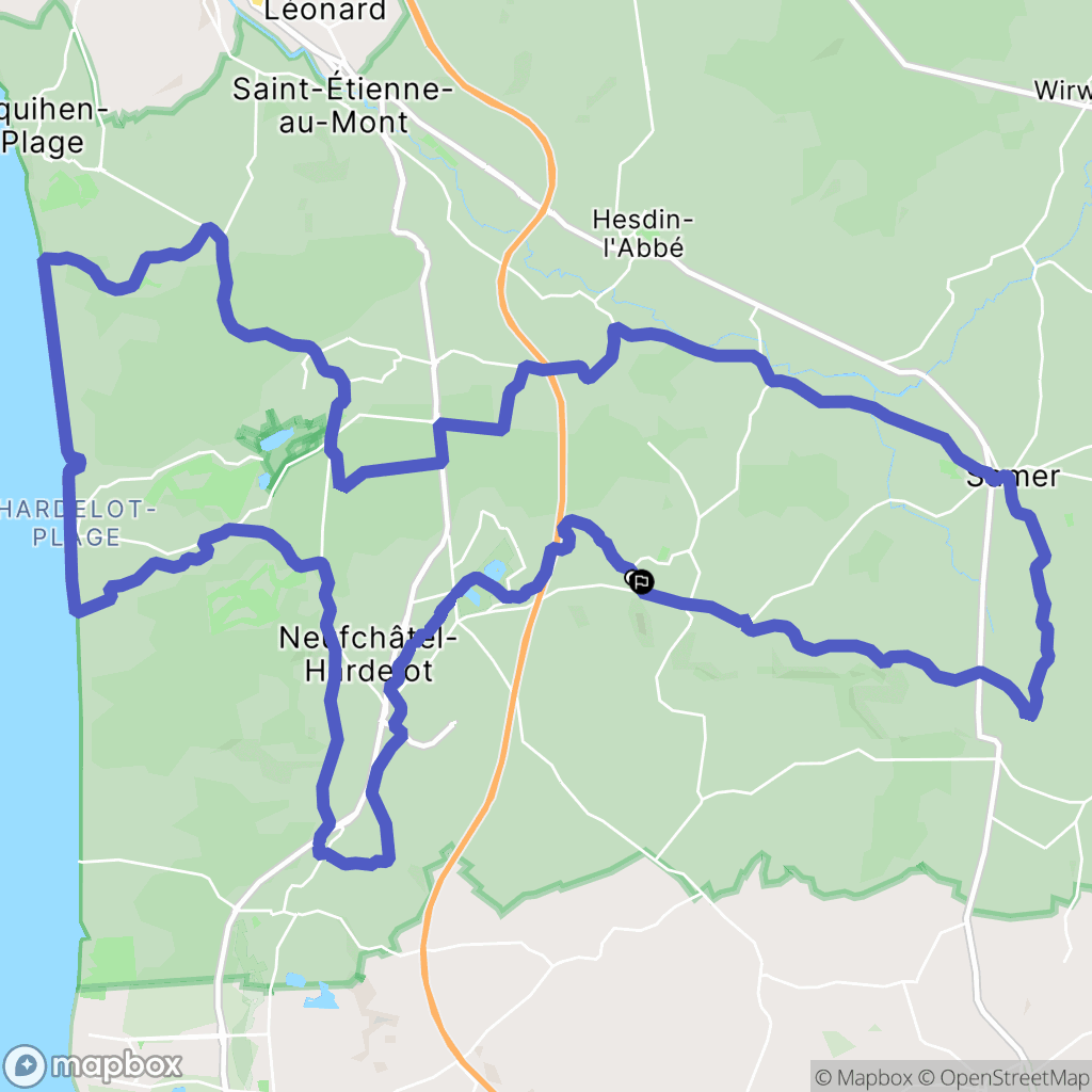 Verlincthun : carte du parcours de randonnée - France