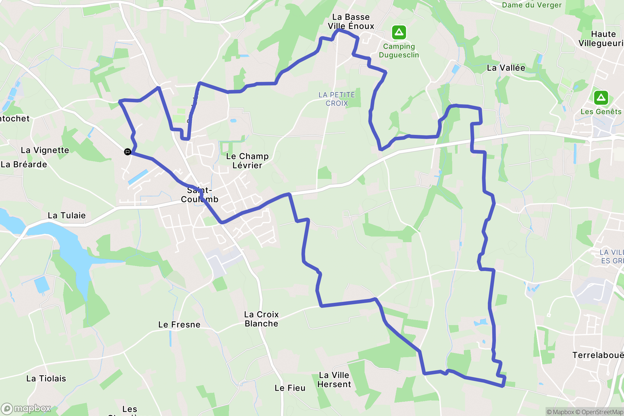 Saint-Coulomb : carte du parcours de randonnée - France
