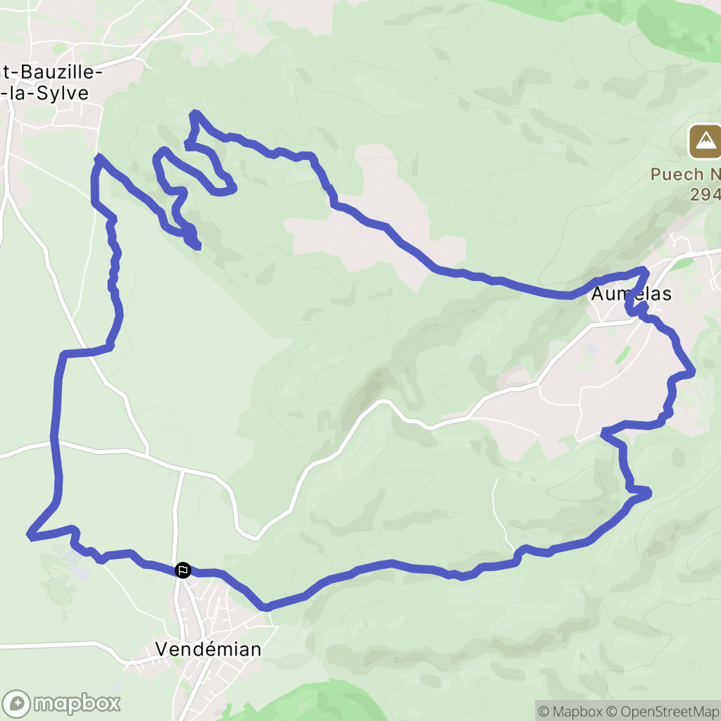 Vendémian : carte du parcours de randonnée - France