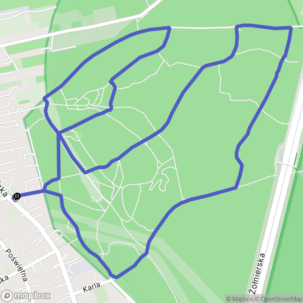 Warszawa: mapa trasy - Poland