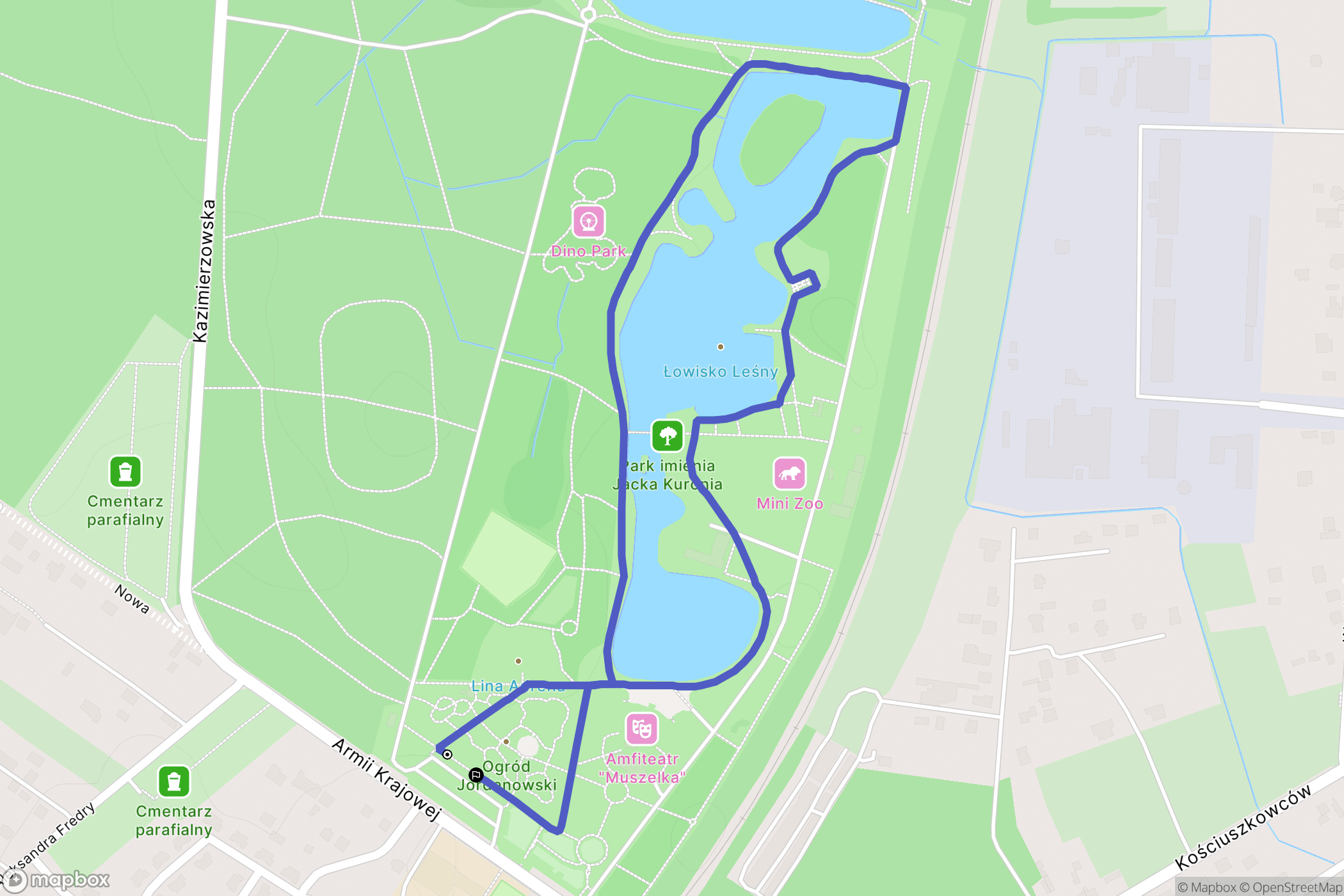 Sosnowiec: mapa trasy - Poland