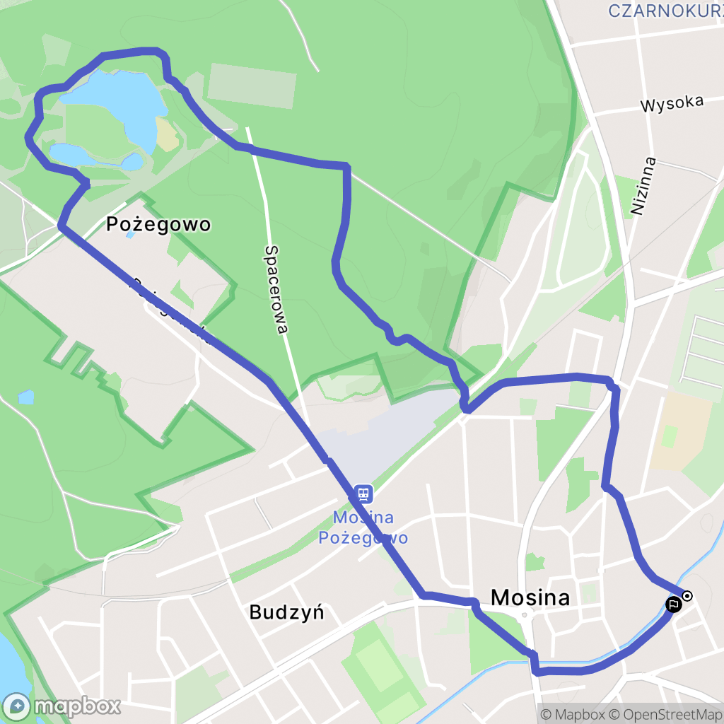 Mosina: mapa trasy - Poland