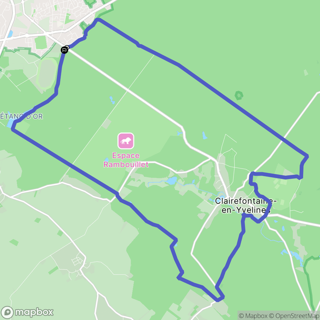 Rambouillet : carte du parcours de randonnée - France