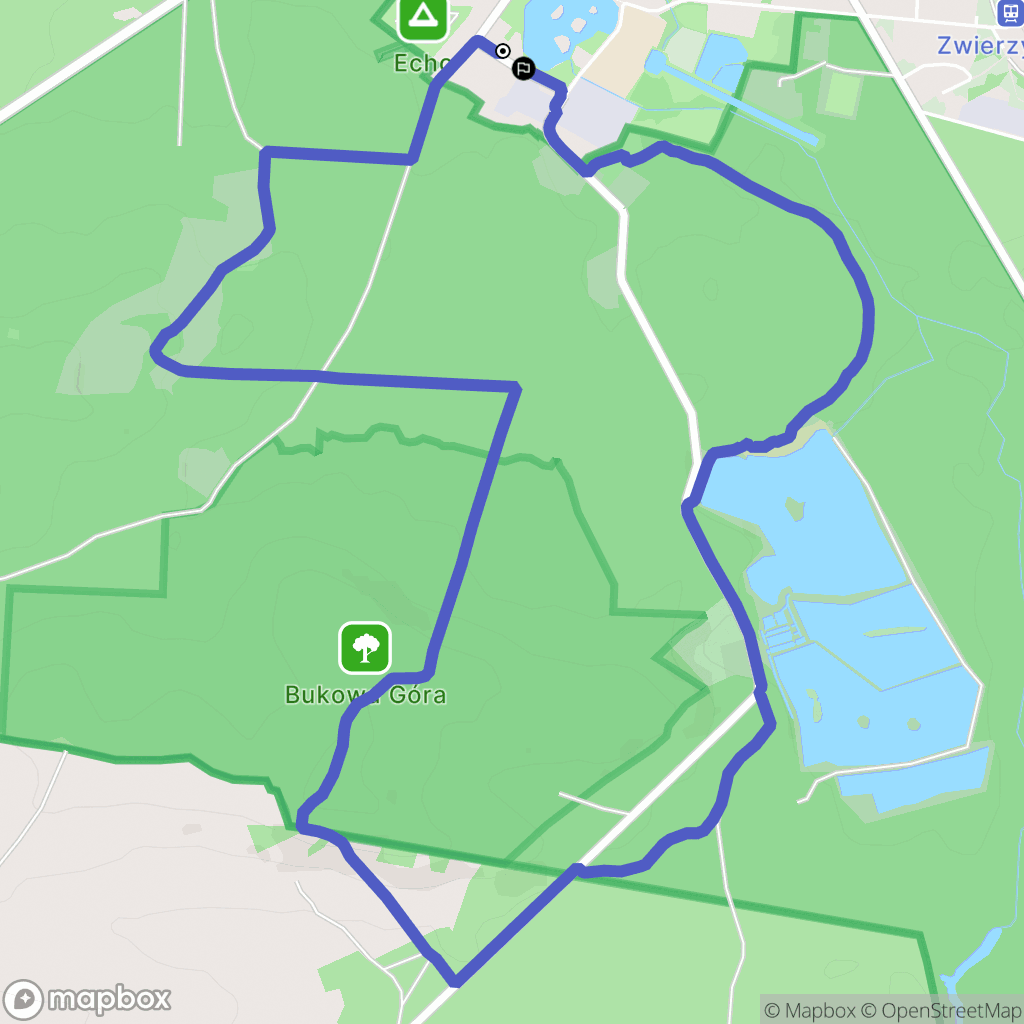 Zwierzyniec: mapa trasy - Poland