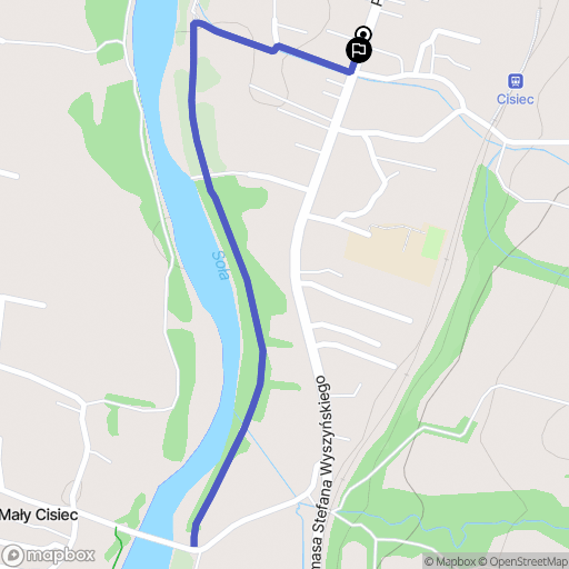 Cisiec: mapa trasy - Poland