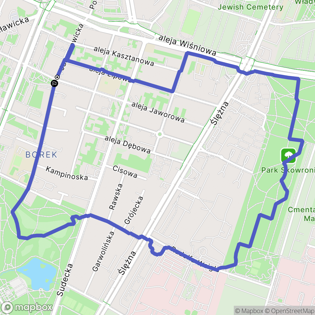 Wrocław: mapa trasy - Poland