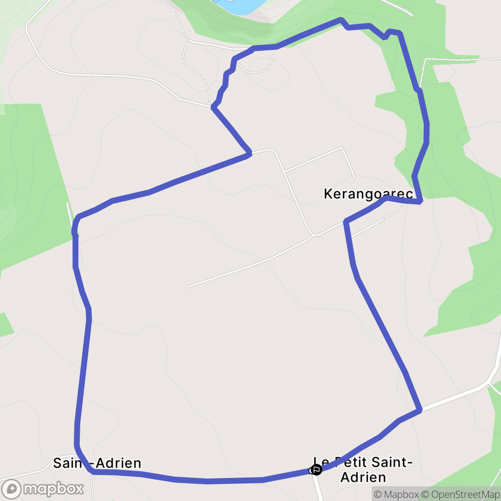 Arzano : carte du parcours de randonnée - France