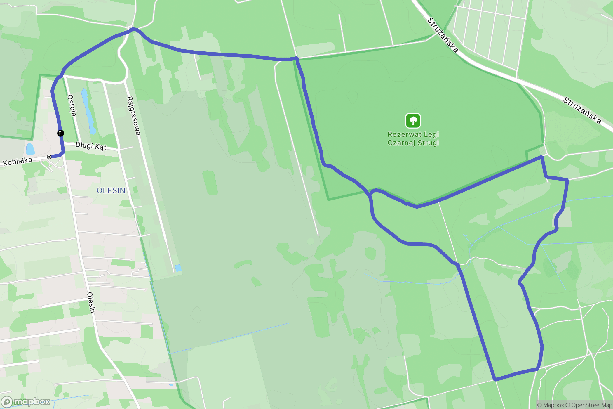 Warszawa: mapa trasy - Poland