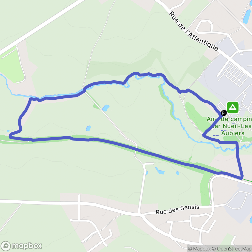 Nueil-les-Aubiers : carte du parcours de randonnée - France