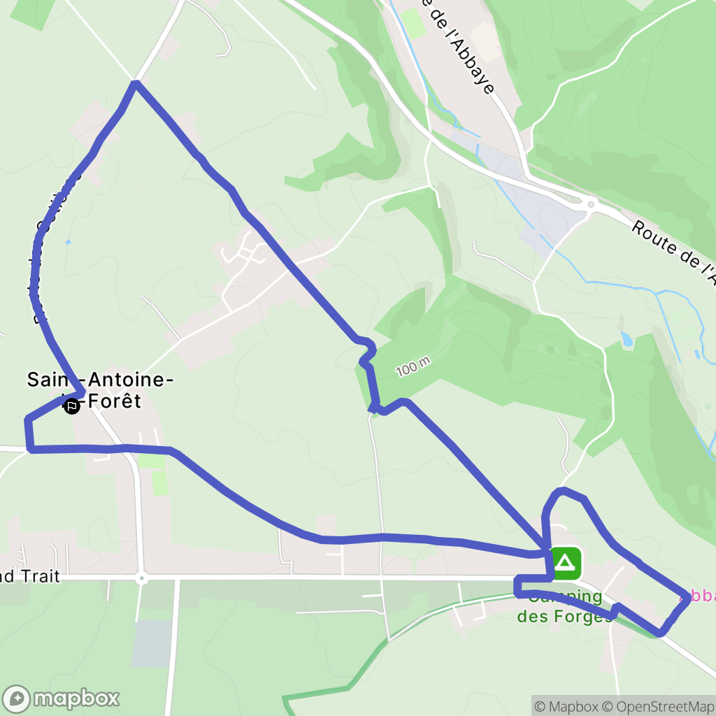 Saint-Antoine-la-Forêt : carte du parcours de randonnée - France