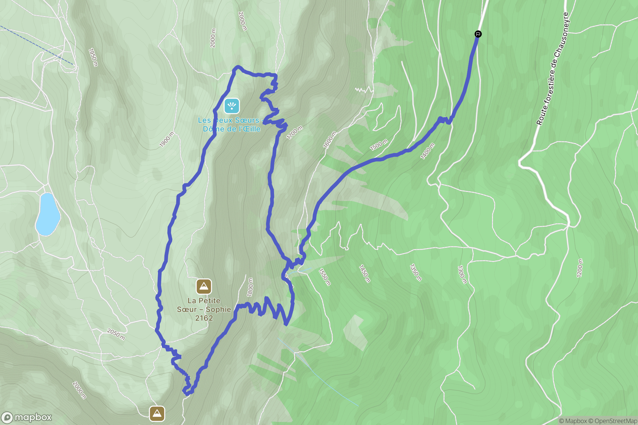 Le Gua : carte du parcours de randonnée - France