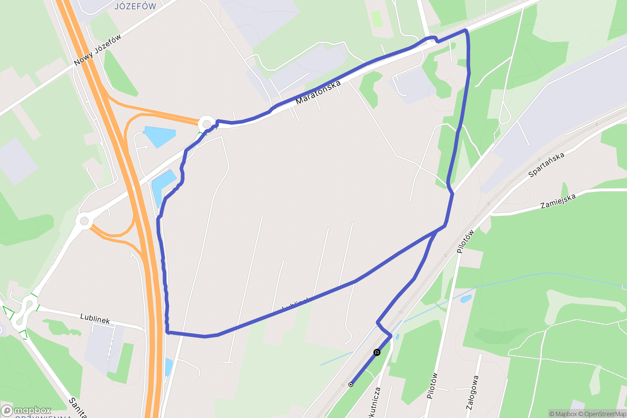Łódź: mapa trasy - Poland